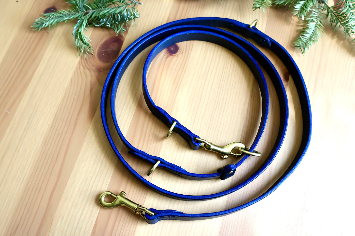 Custom 8-Way Training, Hiking Dog Leash - Hands-Free Euro Hand-Stitched Lead